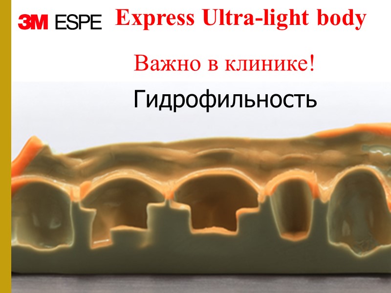 Важно в клинике! Гидрофильность Express Ultra-light body